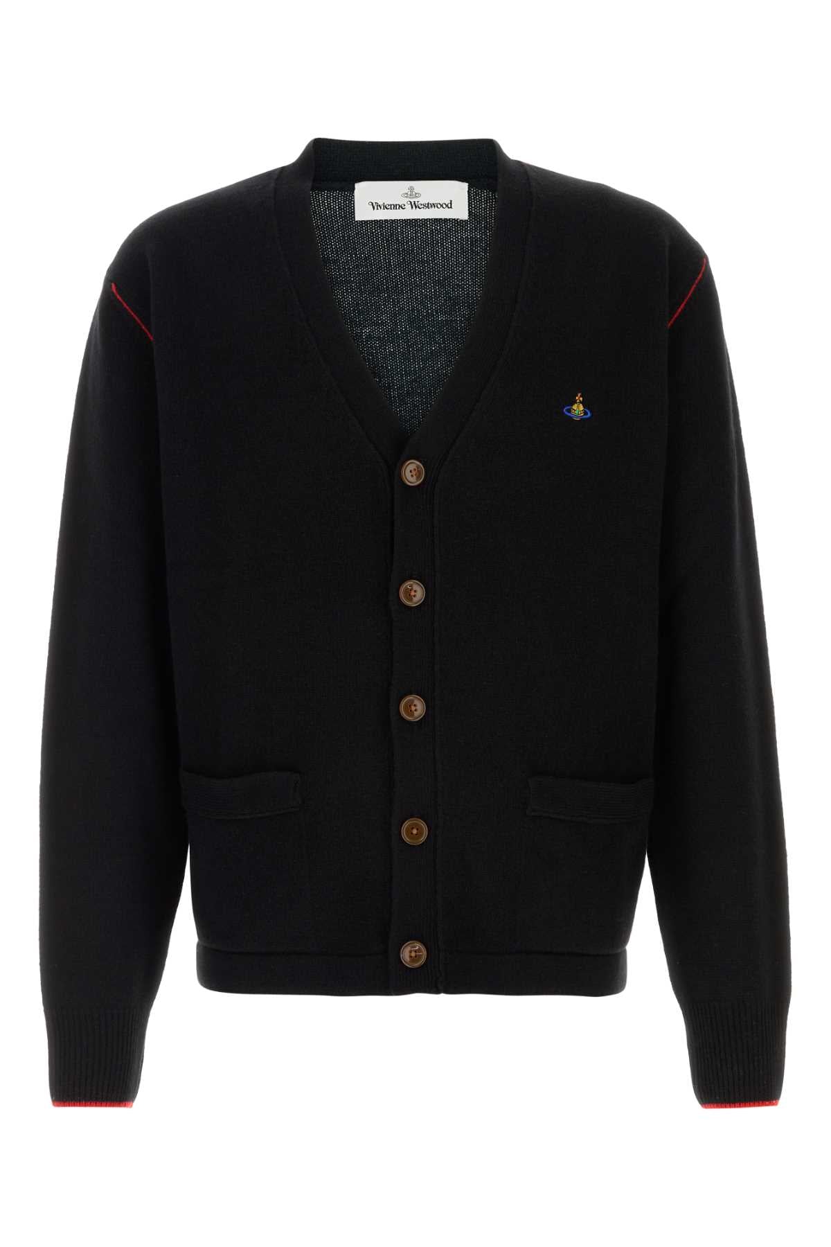 Vivienne Westwood Men Black Wool Blend Alex Cardigan VIVIENNE WESTWOOD