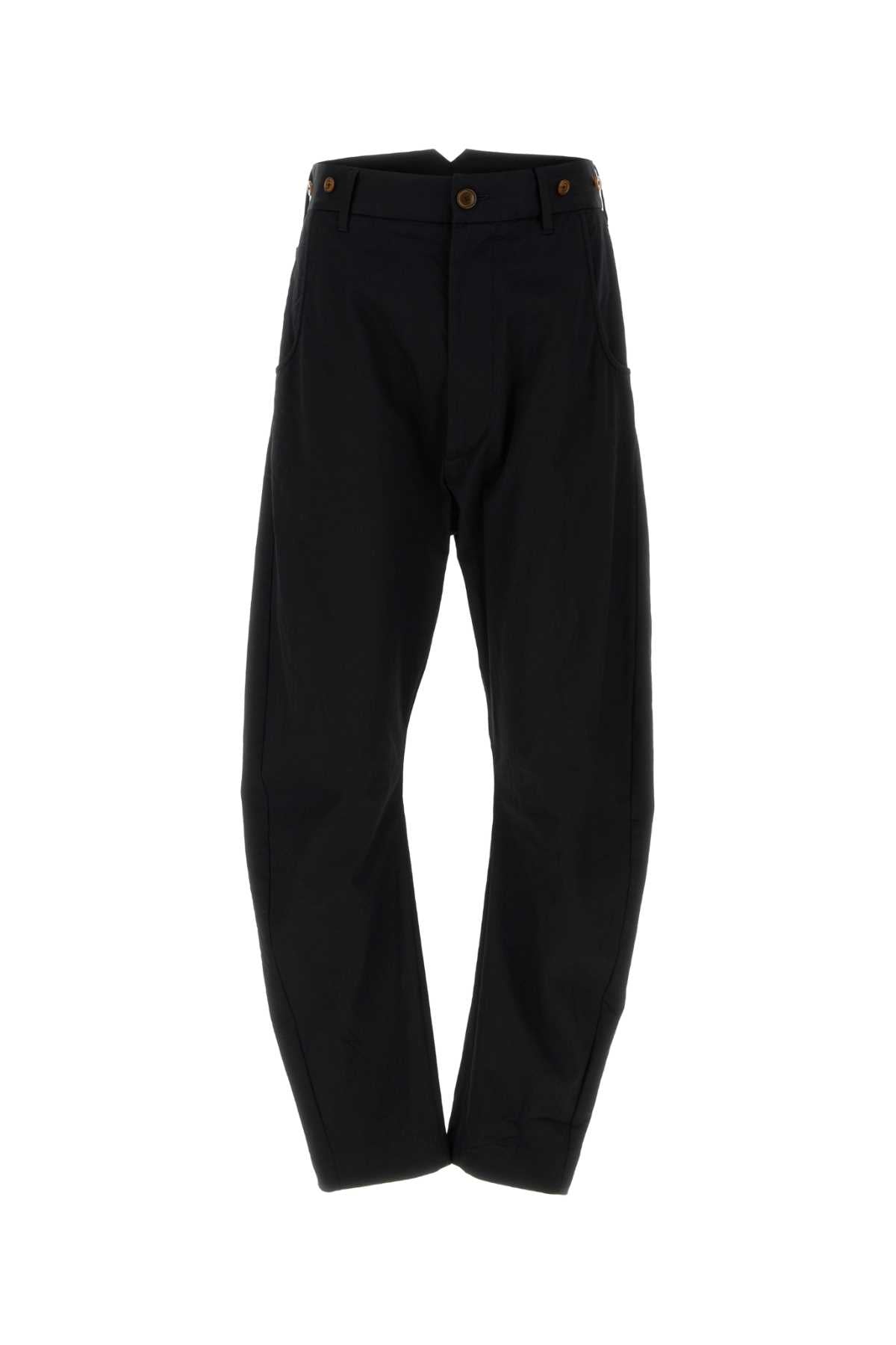 Vivienne Westwood Men Black Stretch Cotton Pant VIVIENNE WESTWOOD