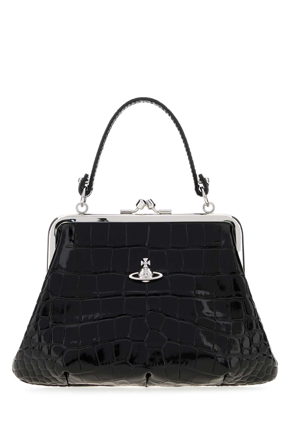 Vivienne Westwood Women Black Leather Granny Handbag VIVIENNE WESTWOOD