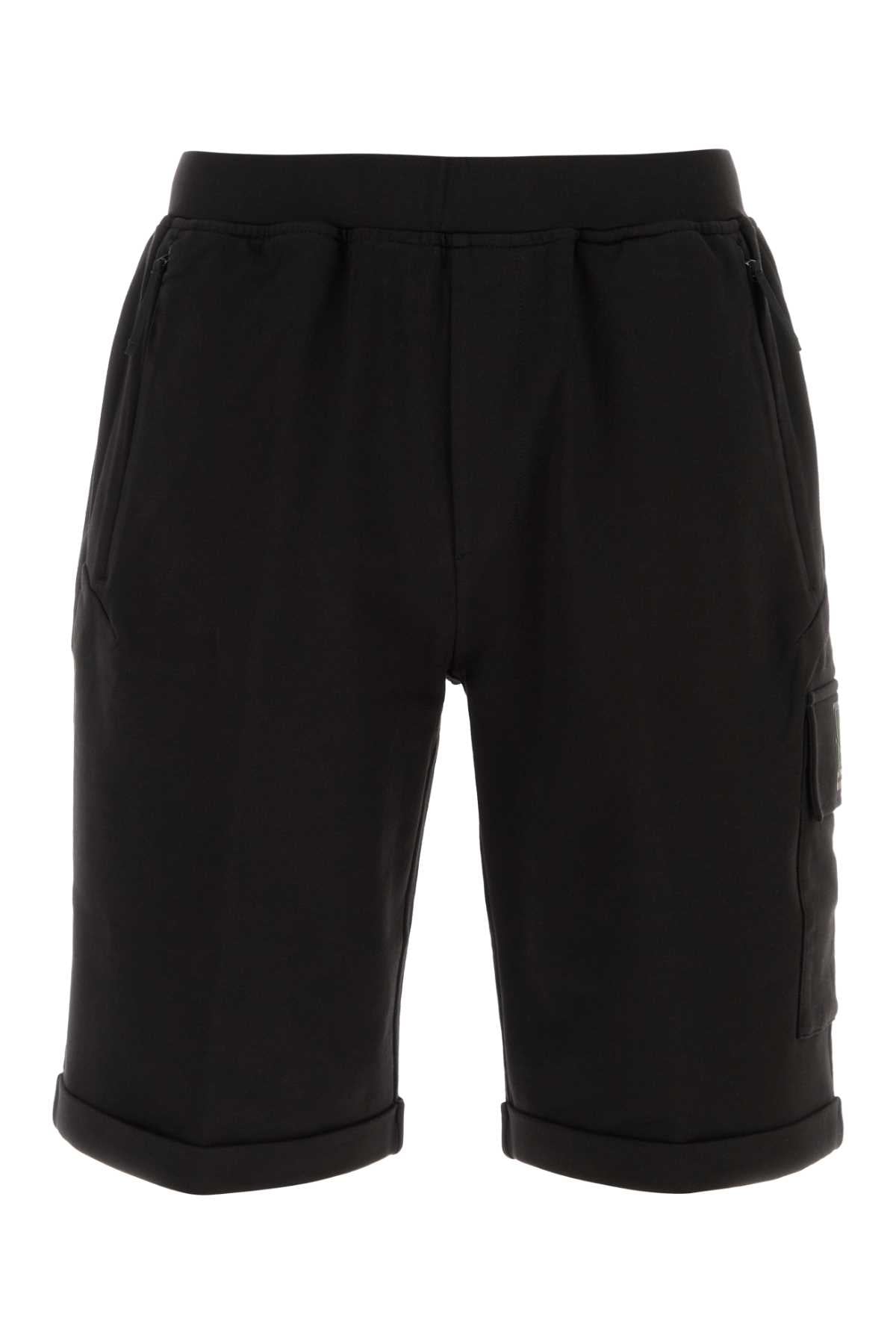 C.P. Company Men Black Stretch Cotto Bermuda Shorts C.P. COMPANY