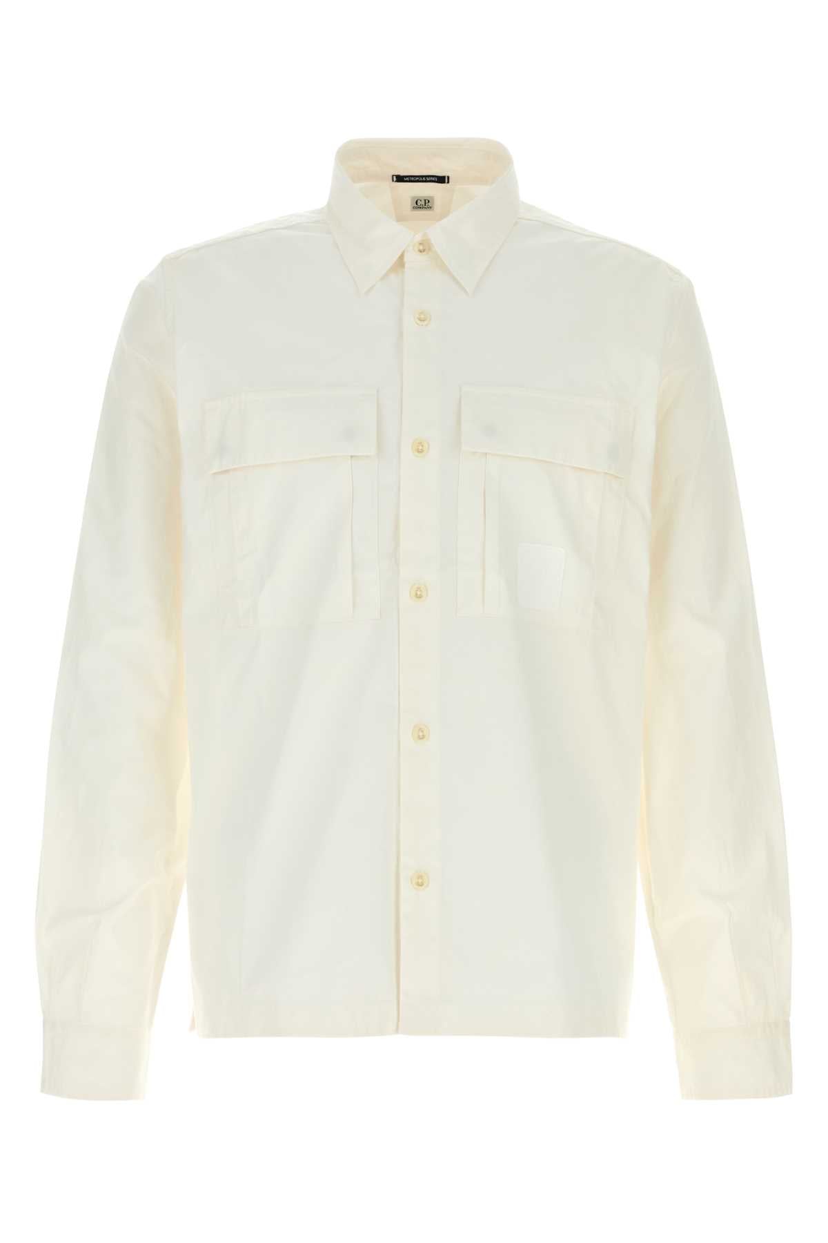 C.P. Company Men Ivory Poplin Shirt C.P. COMPANY