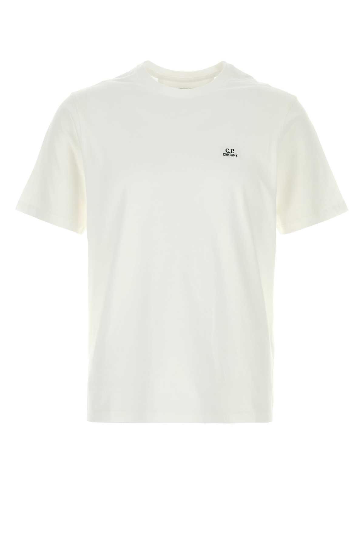 C.P. Company Men White Cotton T-Shirt C.P. COMPANY