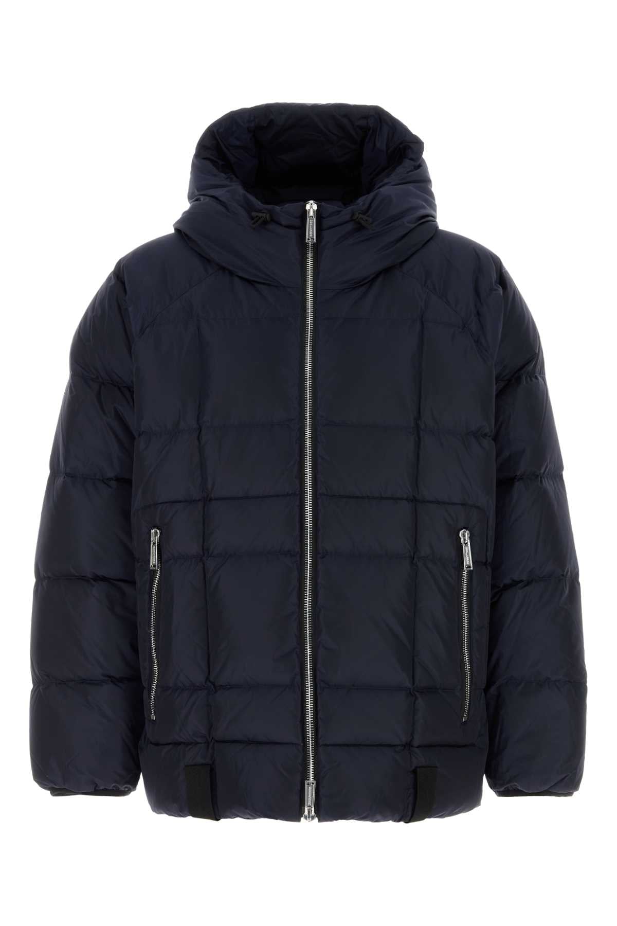 Dsquared Men Navy Blue Nylon Down Jacket DSQUARED2
