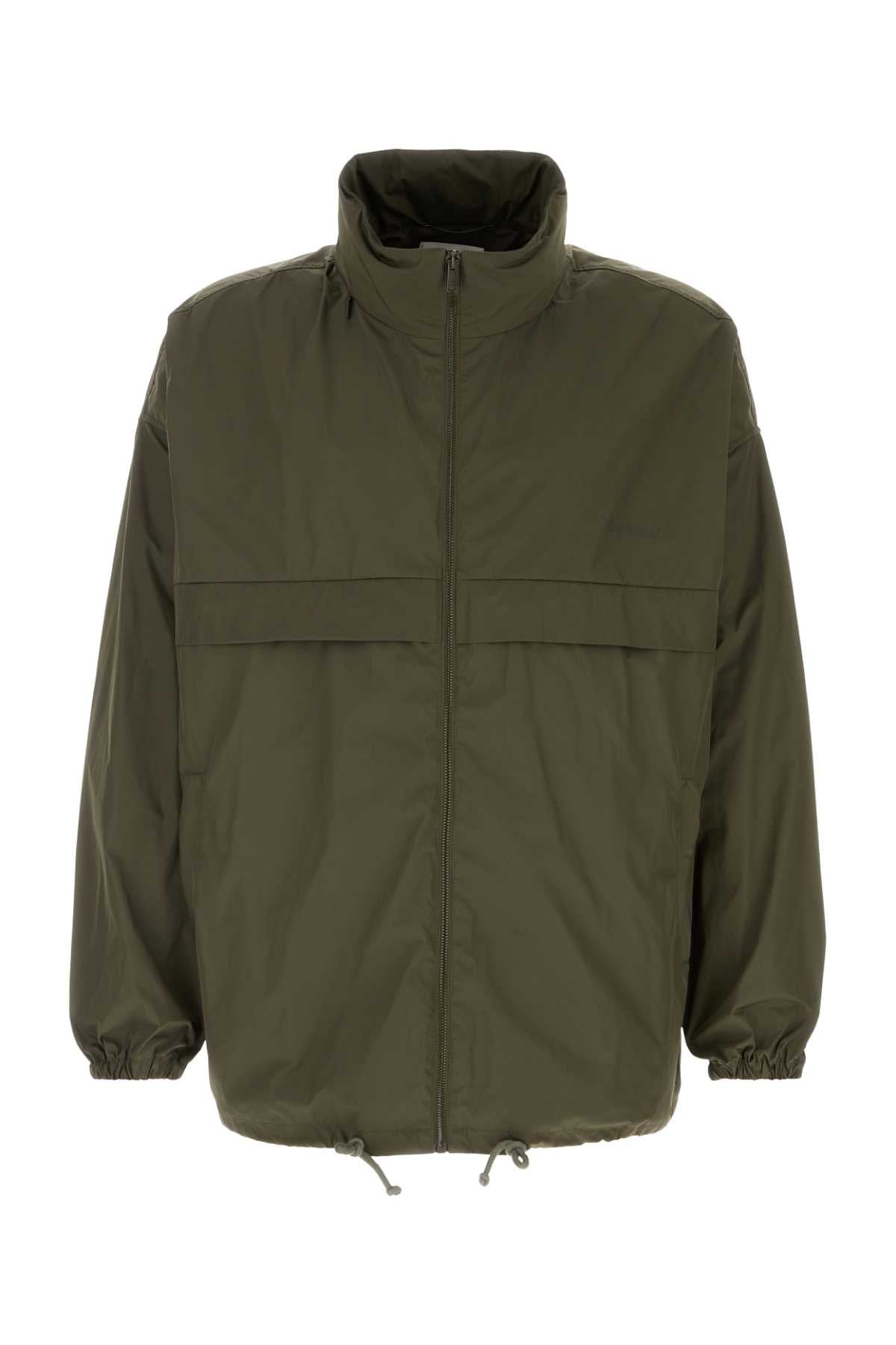 Saint Laurent Men Army Green Polyester Windbreaker SAINT LAURENT