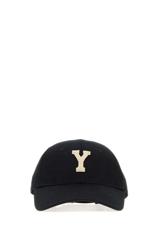 Saint Laurent Men Black Cotton Baseball Cap SAINT LAURENT