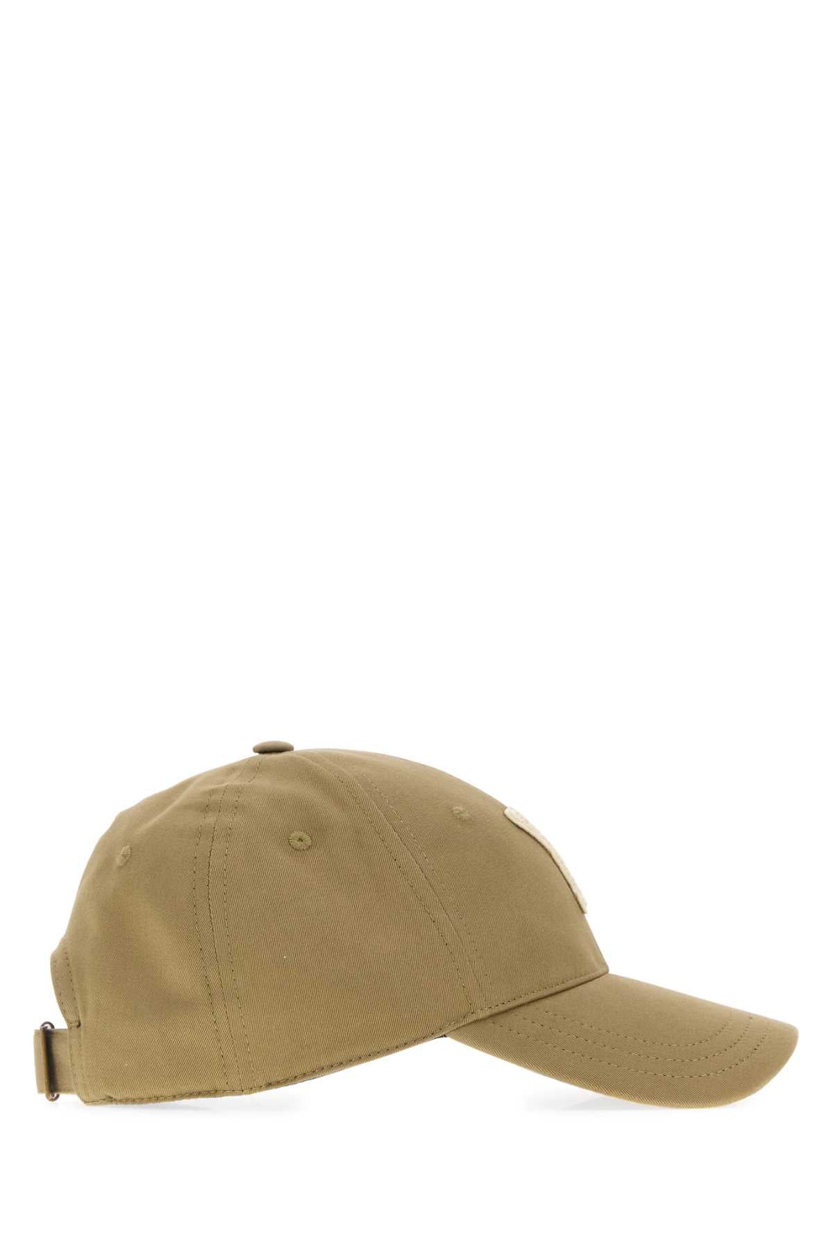 Saint Laurent Men Khaki Cotton Baseball Cap SAINT LAURENT