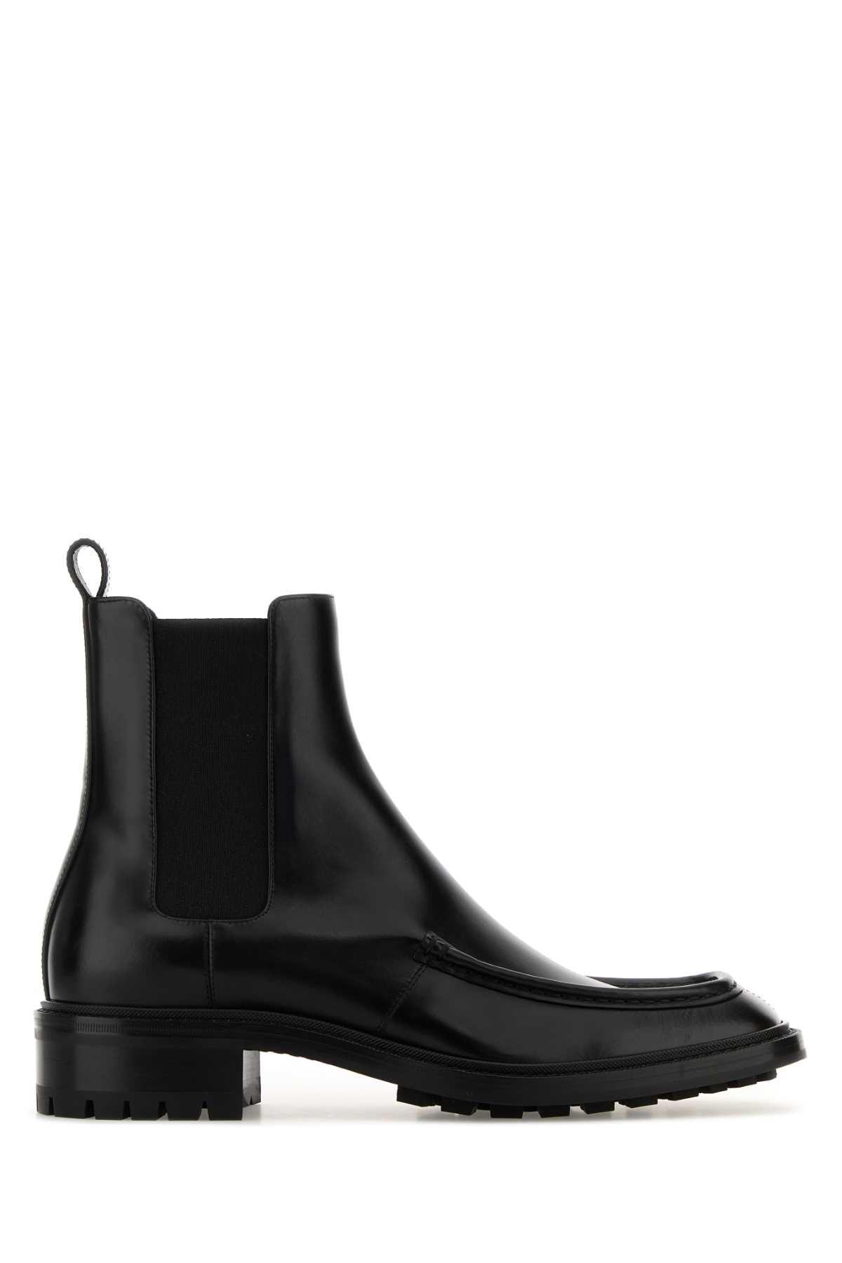 Saint Laurent Men Black Leather Chelsea Joe Ankle Boots SAINT LAURENT
