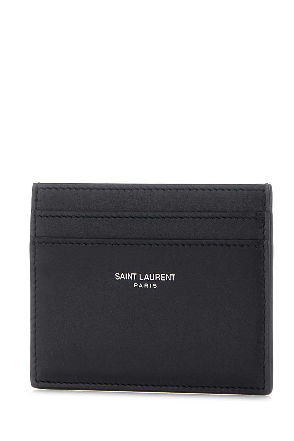 Saint Laurent Men Black Leather Card Holder SAINT LAURENT