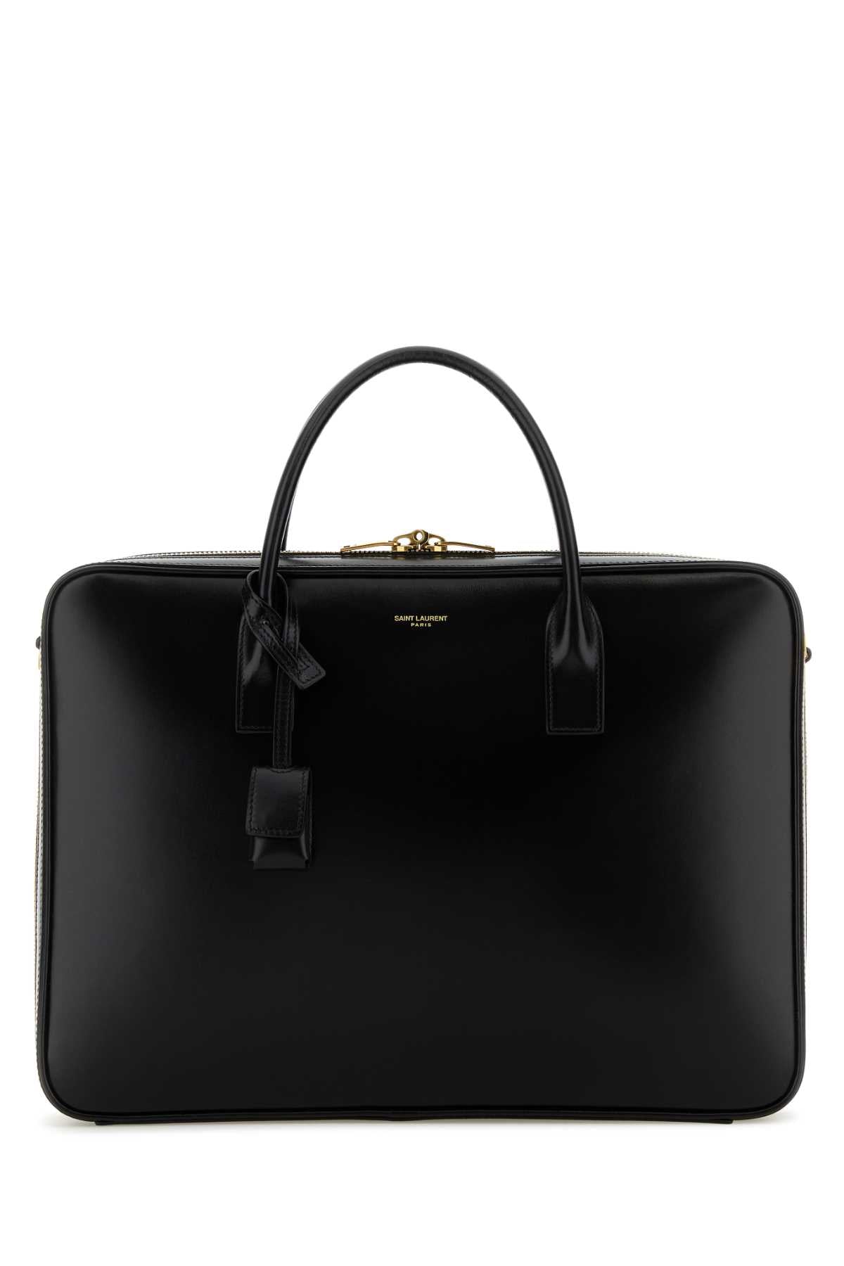 Saint Laurent Men Black Leather Large Sac De Jour Handbag SAINT LAURENT
