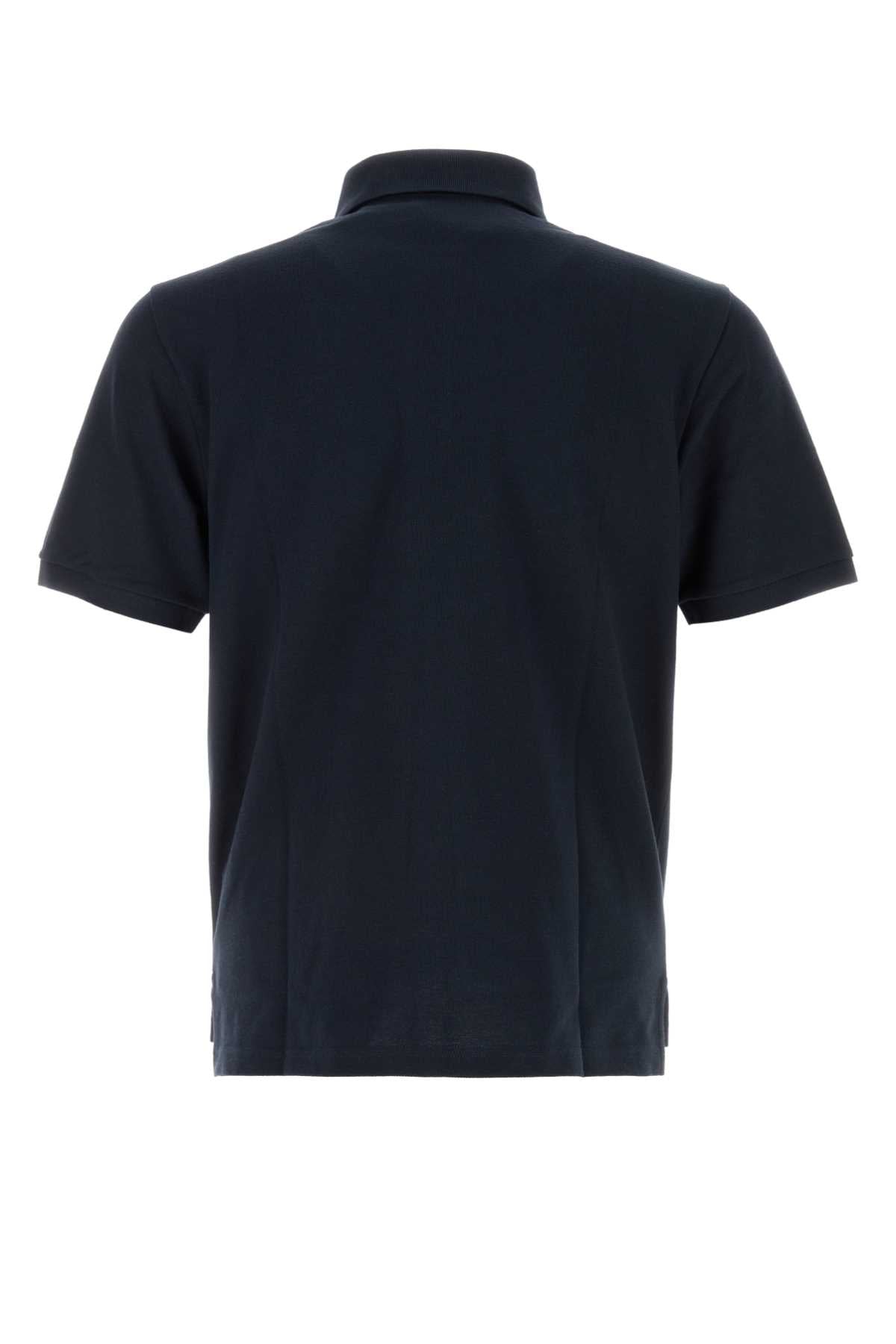Saint Laurent Men Midnight Blue Piquet Polo Shirt SAINT LAURENT
