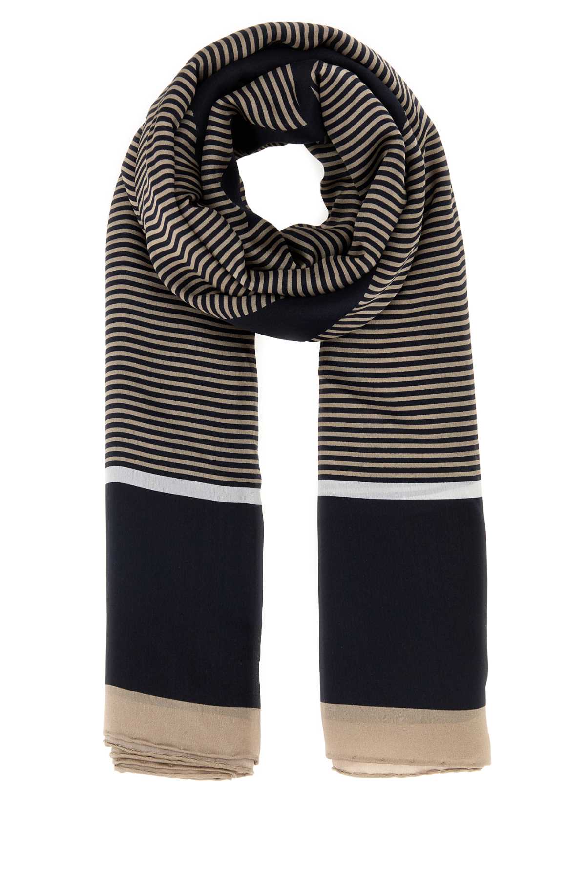 Saint Laurent Men Embroidered Silk Foulard SAINT LAURENT