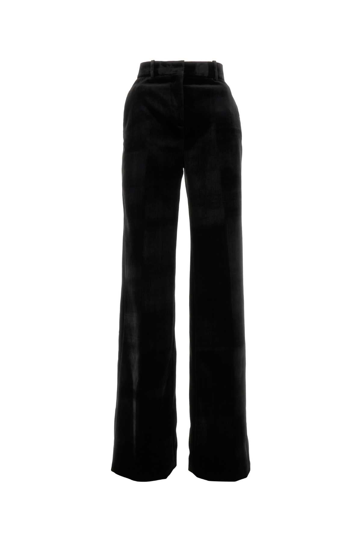 Ermanno Scervino Women Black Velvet Palazzo Pant ERMANO SCERVINO
