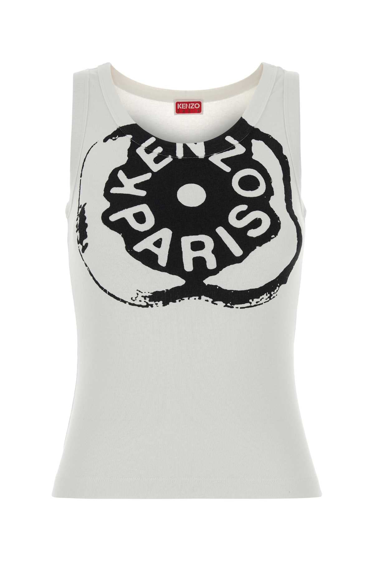 Kenzo Women White Stretch Tank Top KENZO