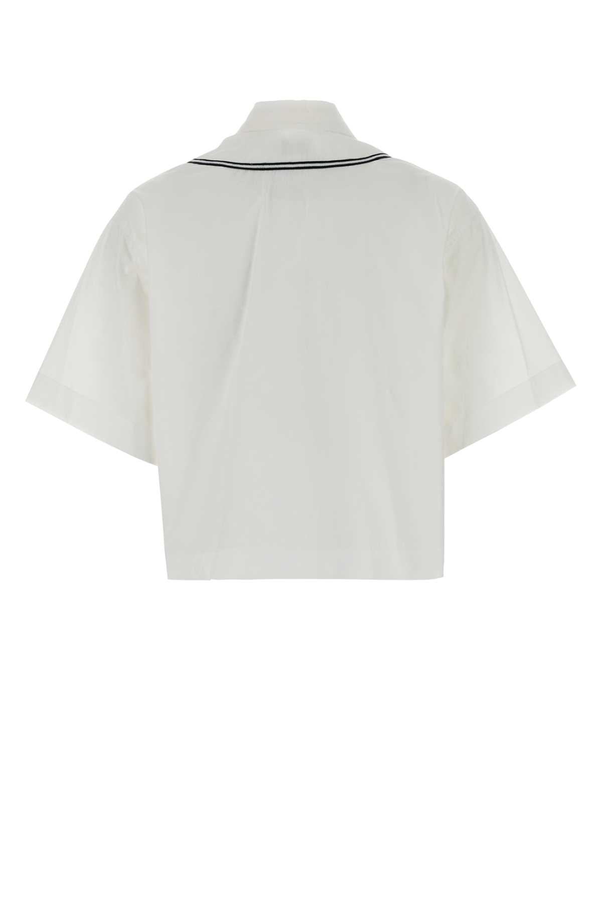 Kenzo Women White Poplin Shirt KENZO