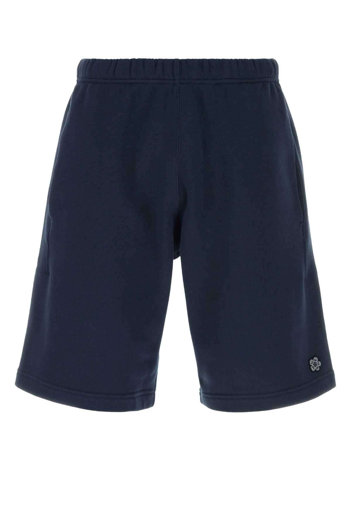 Kenzo Men Navy Blue Cotton Bermuda Shorts KENZO