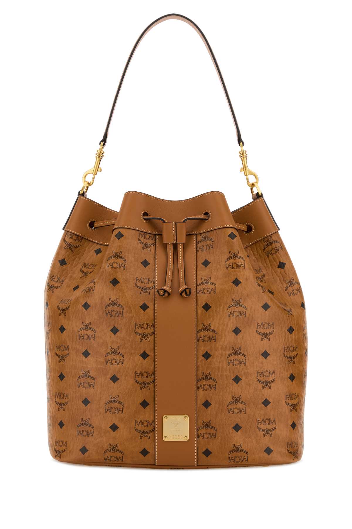 Mcm Women Printed Canvas Large Dessau Bucket Bag MCM
