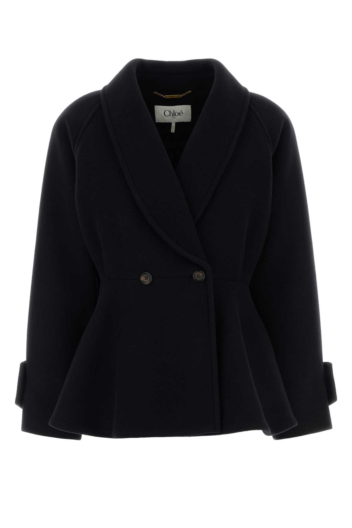 Chloe Women Black Wool Blend Coat CHLOE