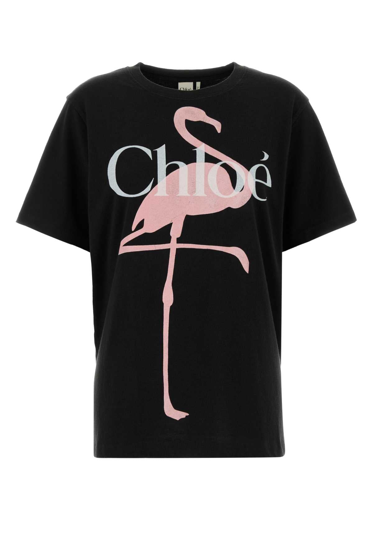 Chloe Women Slate Cotton Oversize T-Shirt CHLOE