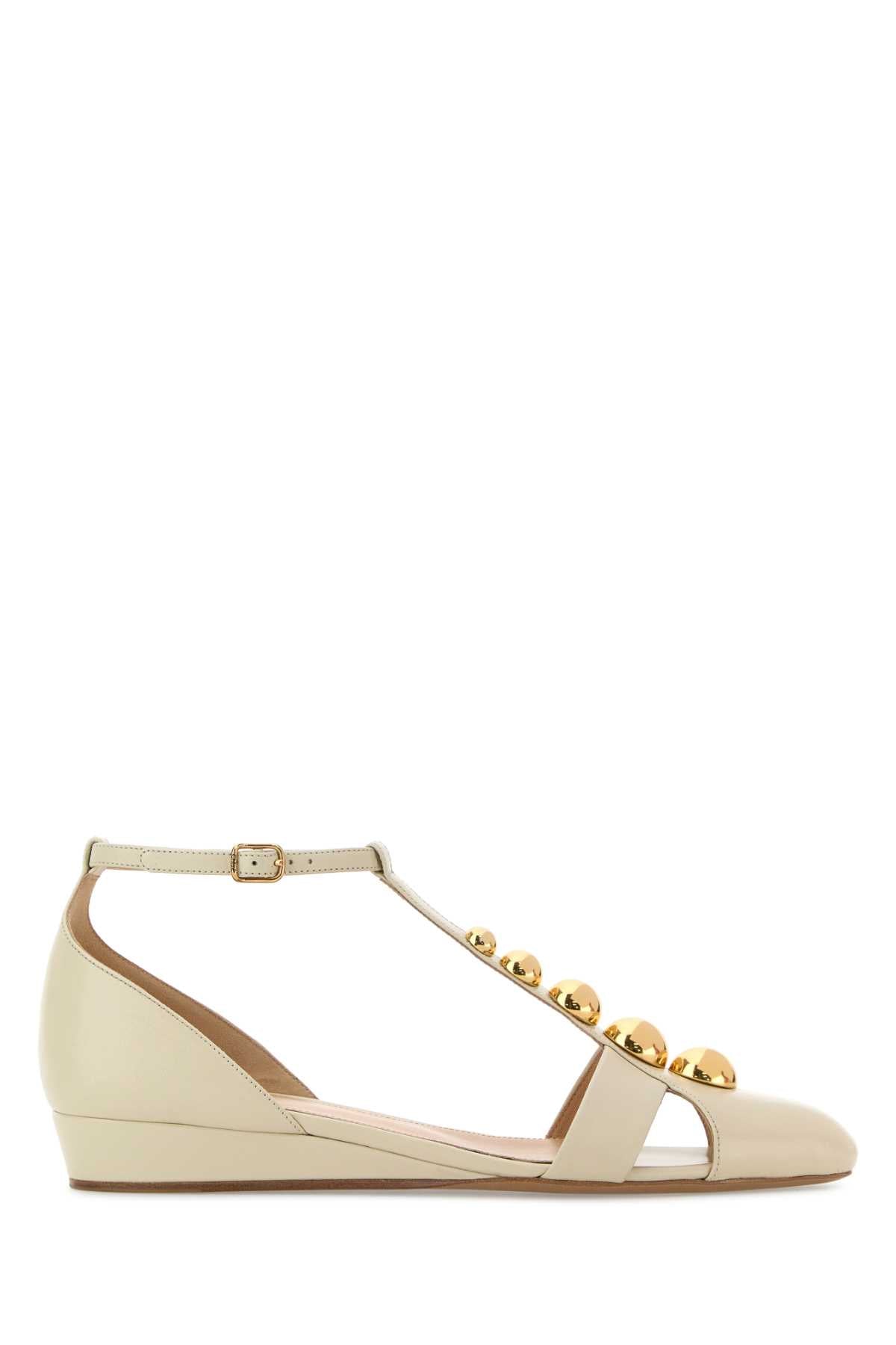 Chloe Women Cream Leather Cleia Ballerinas CHLOE