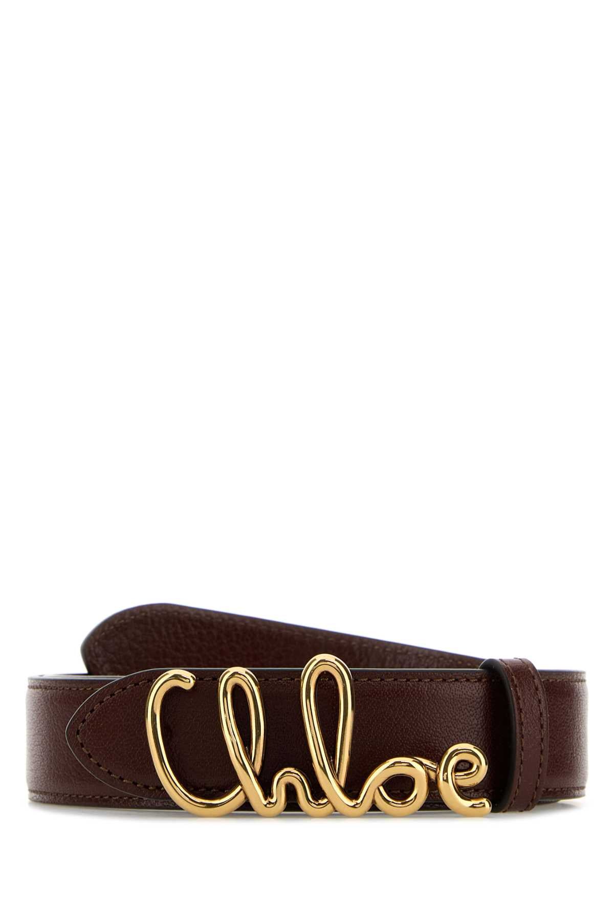 Chloe Women Brown Leather Belt CHLOE