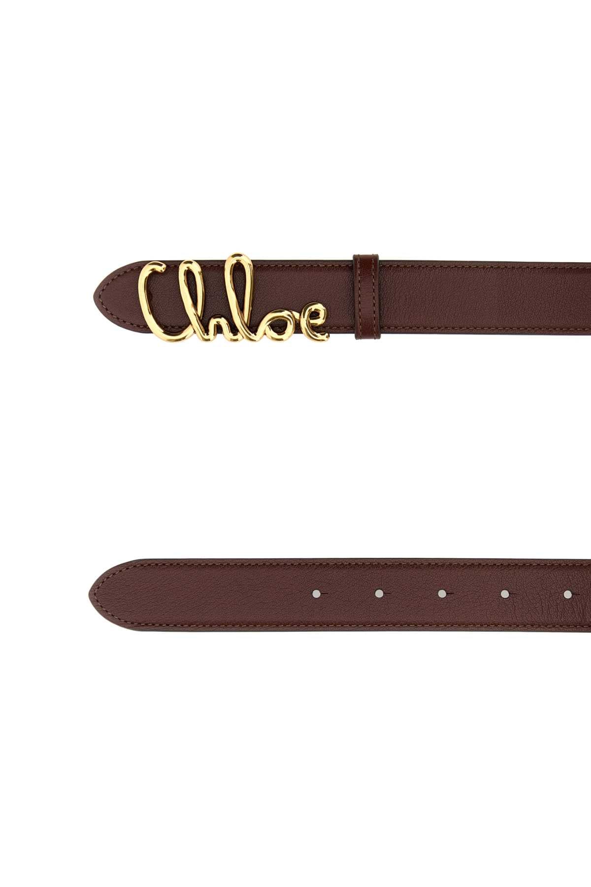 Chloe Women Brown Leather Belt CHLOE