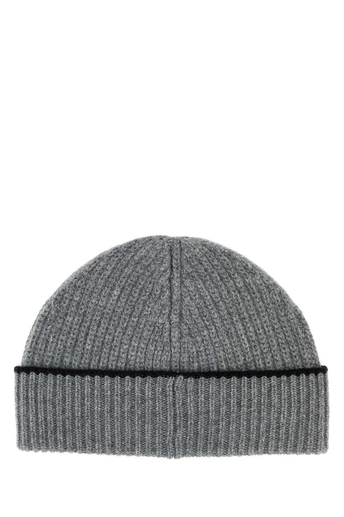 Chloe Women Grey Wool Blend Beanie Hat CHLOE