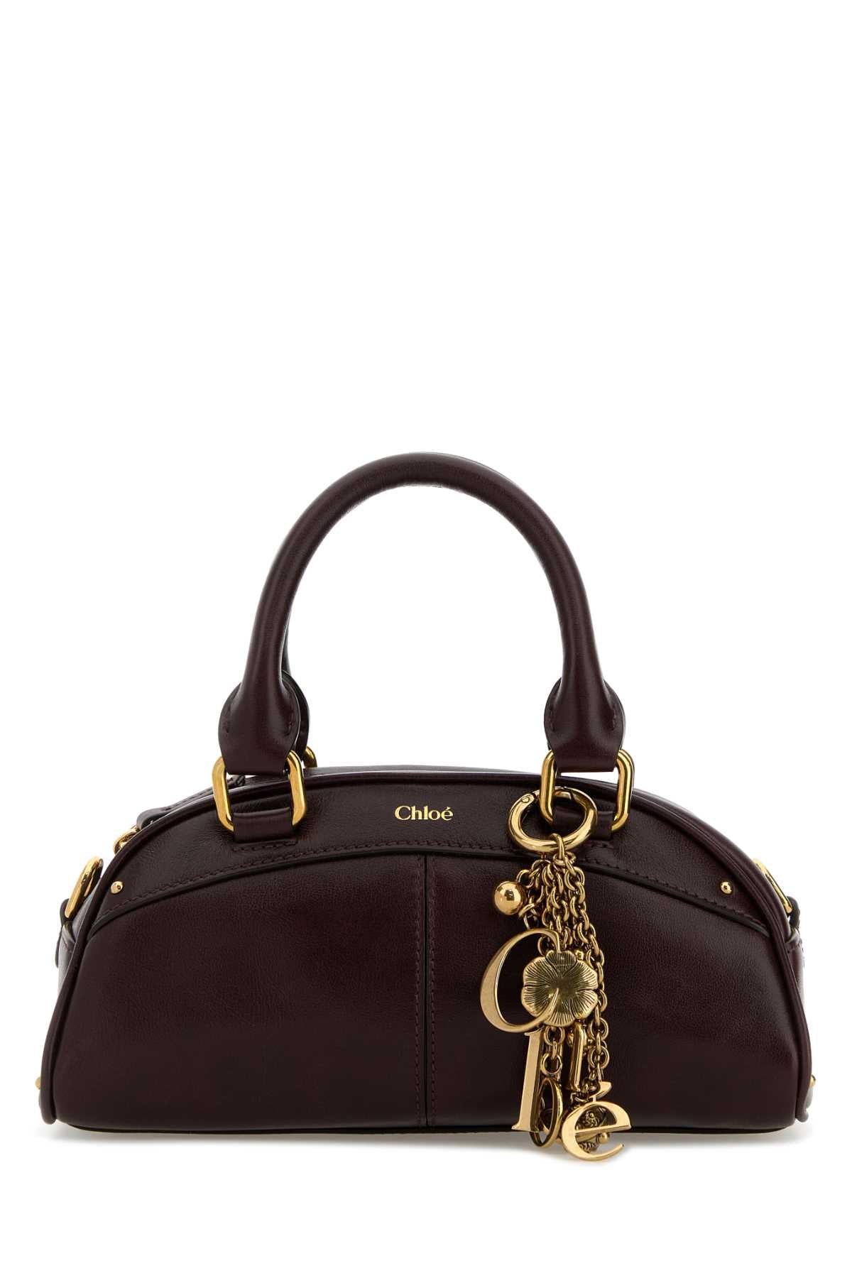 Chloe Women Grape Small Leather Bowling Chloe Small Handbag CHLOE