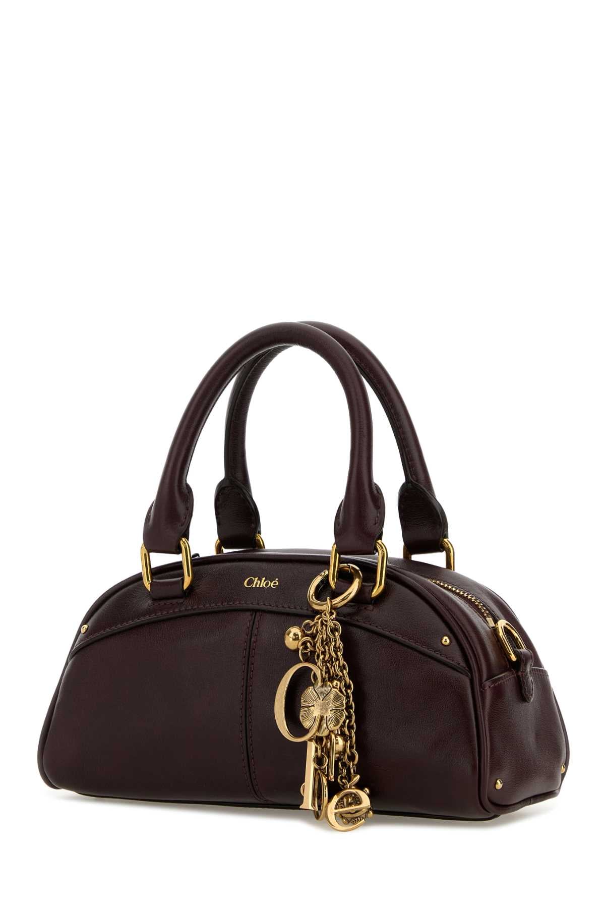Chloe Women Grape Small Leather Bowling Chloe Small Handbag CHLOE