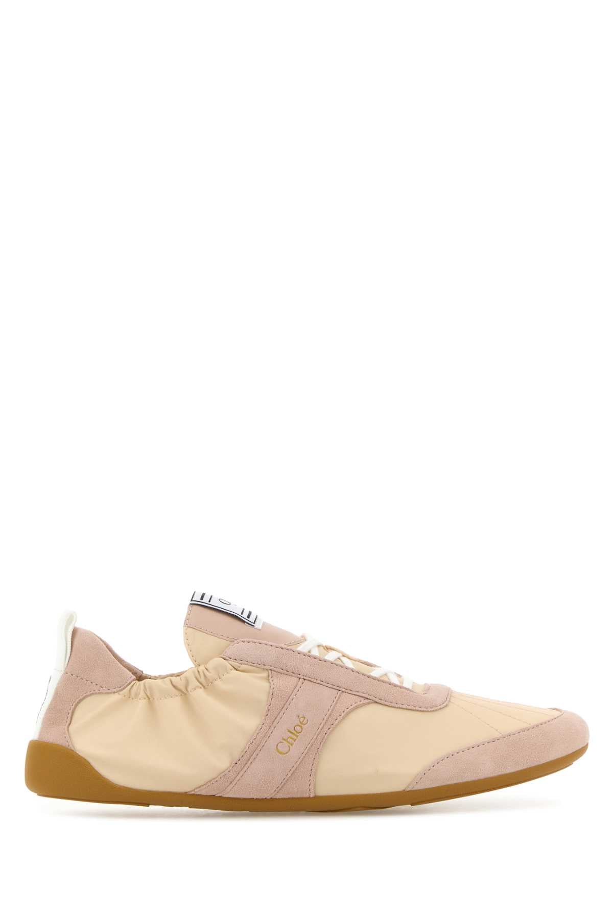 Chloe Women Two-Tone Canvas And Leather Chloã¨ Kick Sneakers CHLOE