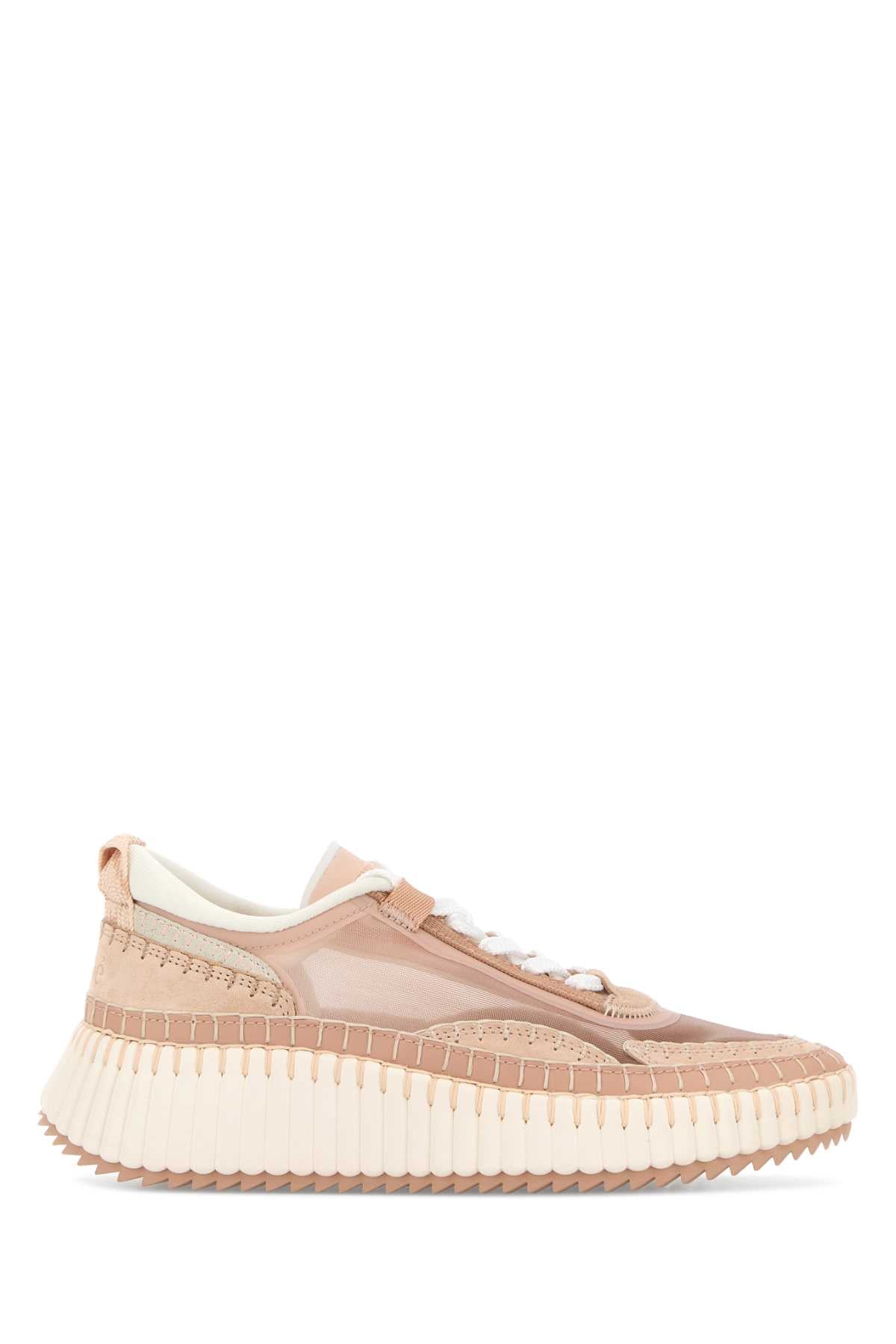 Chloe Women Pink Fabric Nama Sneakers CHLOE