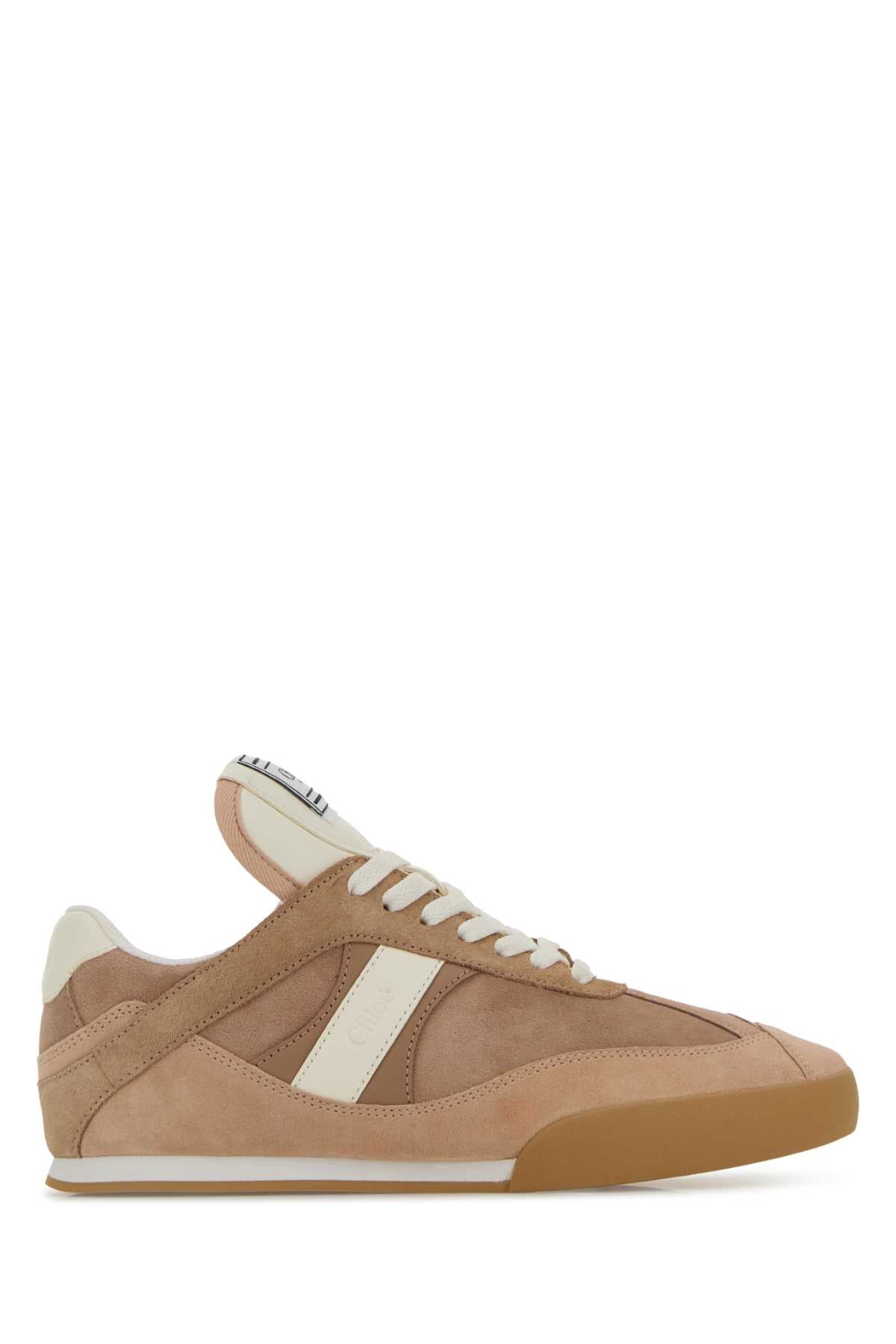 Chloe Women Antiqued Pink Suede Chloã¨ Kick Sneakers CHLOE