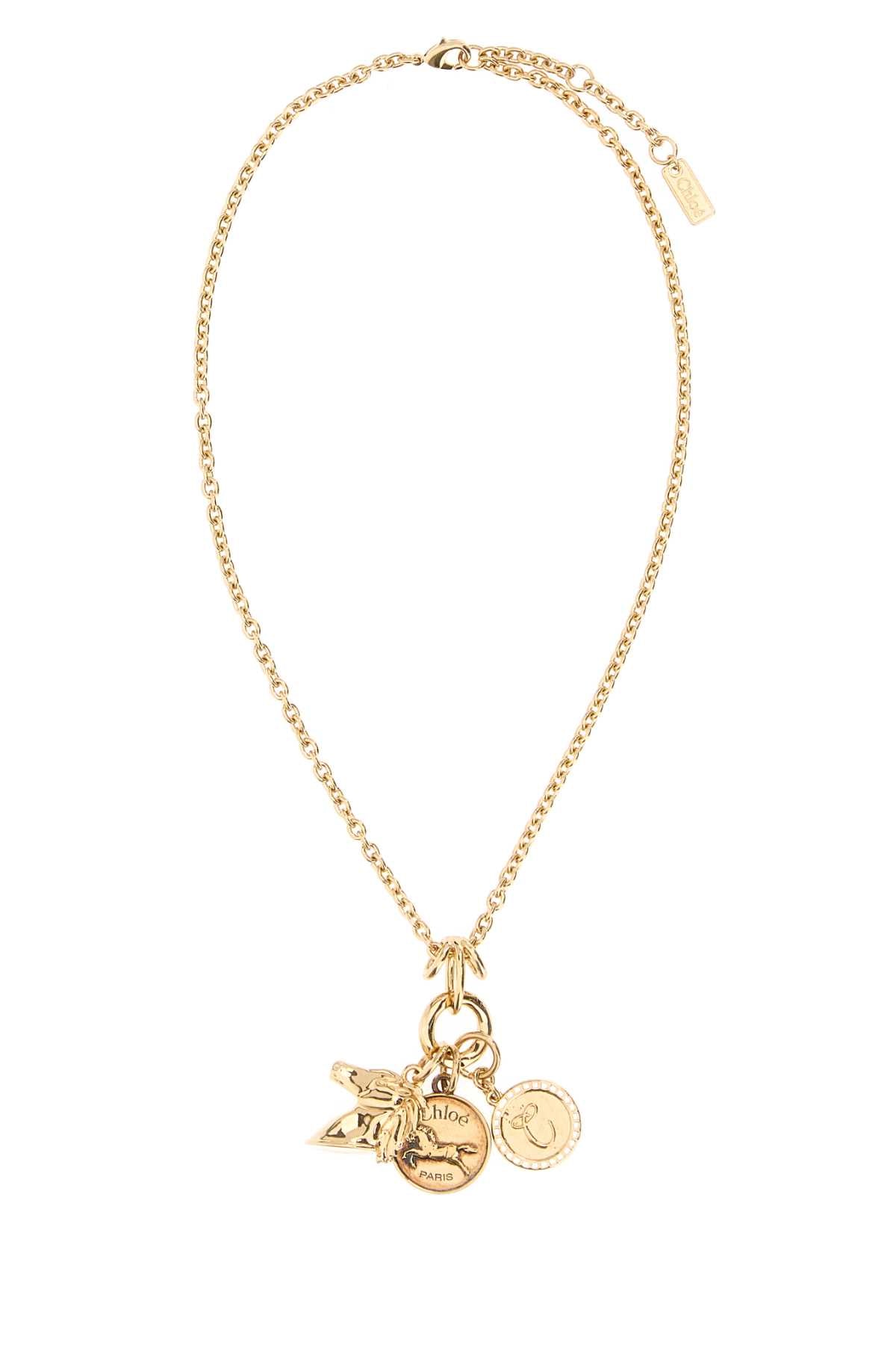 Chloe Women Gold Metal Chloe Charms Necklace CHLOE