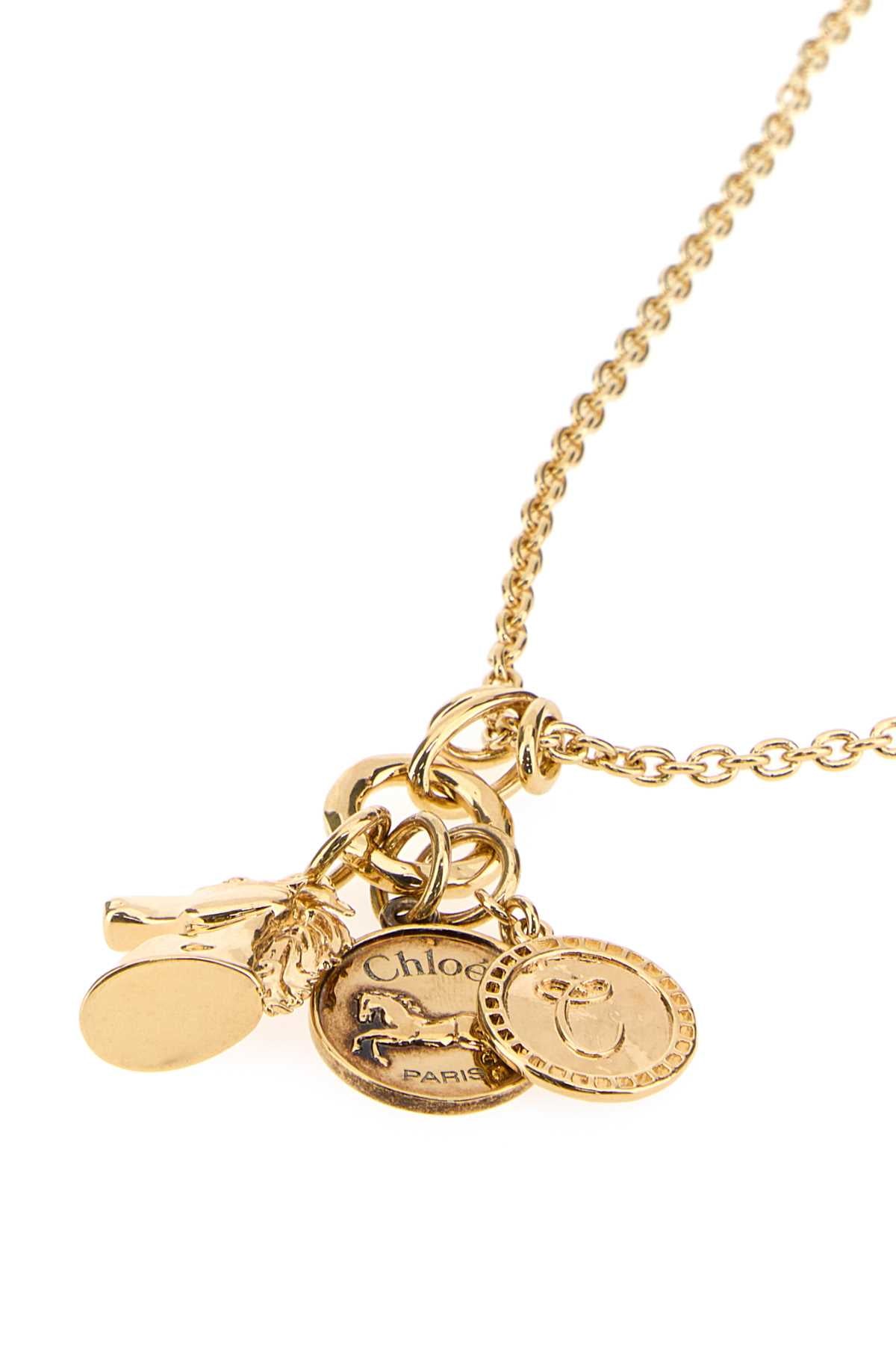 Chloe Women Gold Metal Chloe Charms Necklace CHLOE