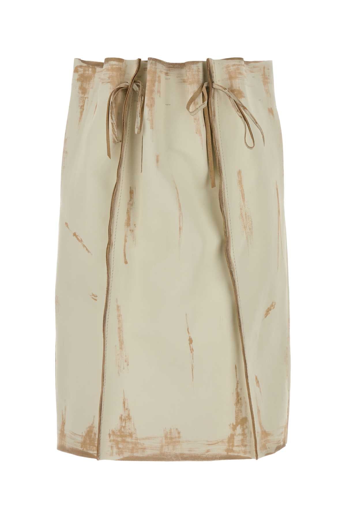 Prada Women Sand Leather Skirt PRADA