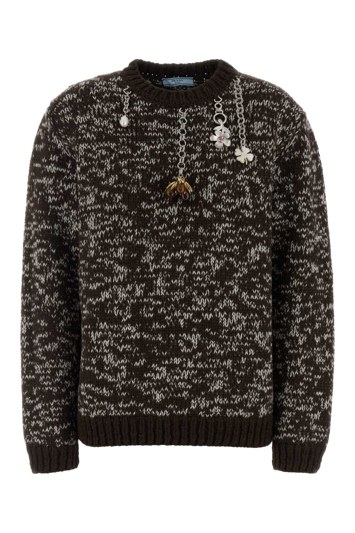 Prada Women Two-Tone Wool Oversize Sweater PRADA