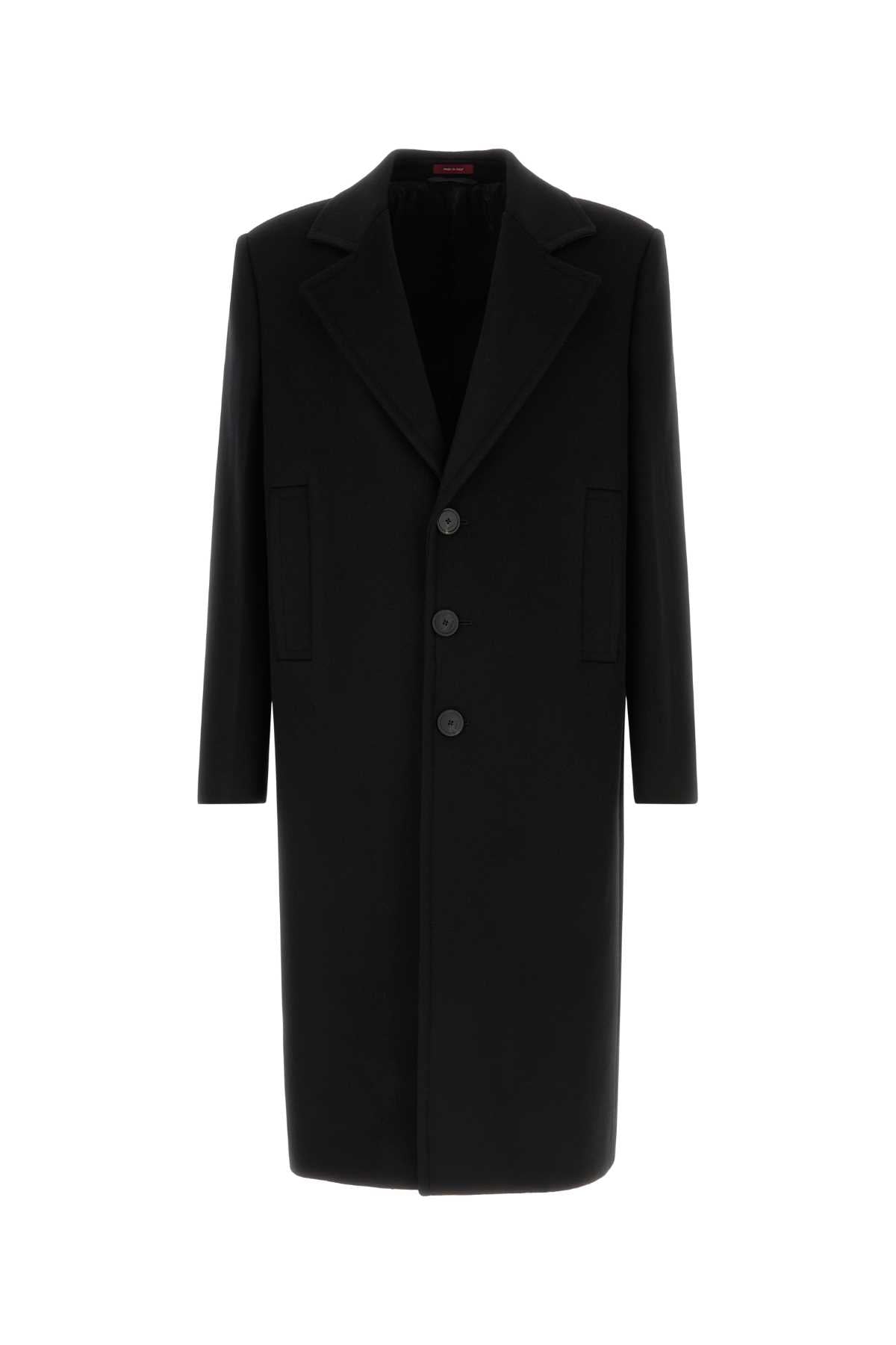 Gucci Men Black Wool Blend Coat GUCCI