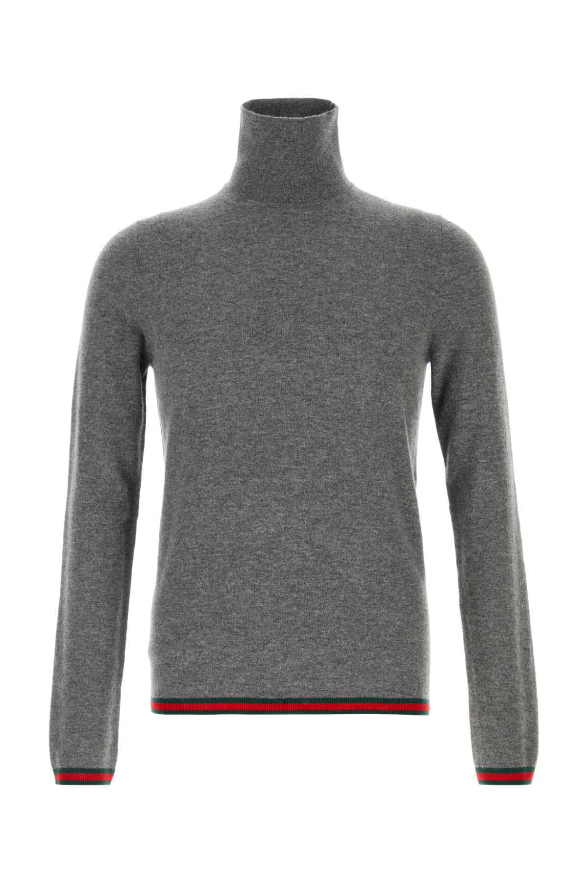Gucci Men Grey Cashmere Sweater GUCCI