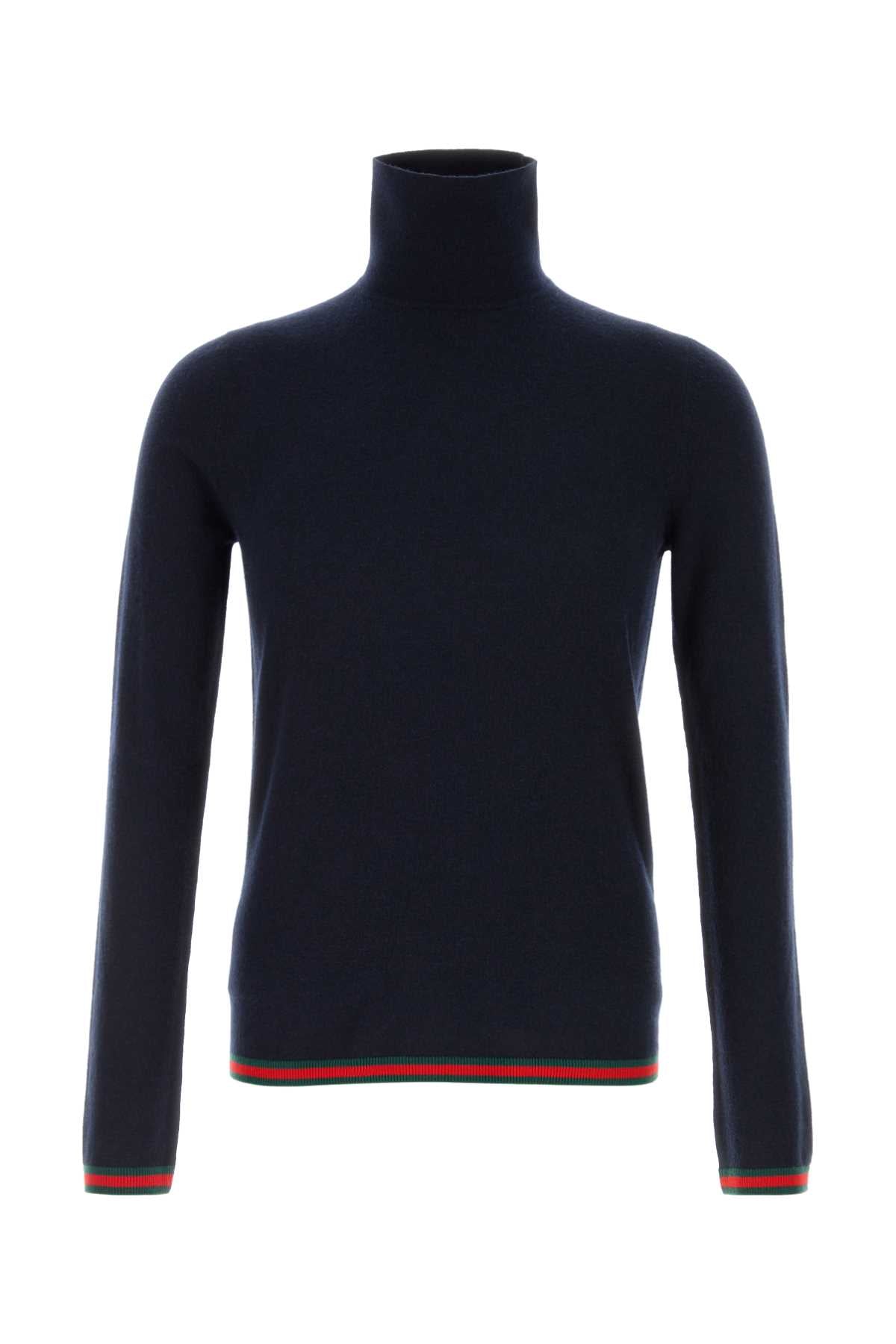 Gucci Men Midnight Blue Cashmere Sweater GUCCI