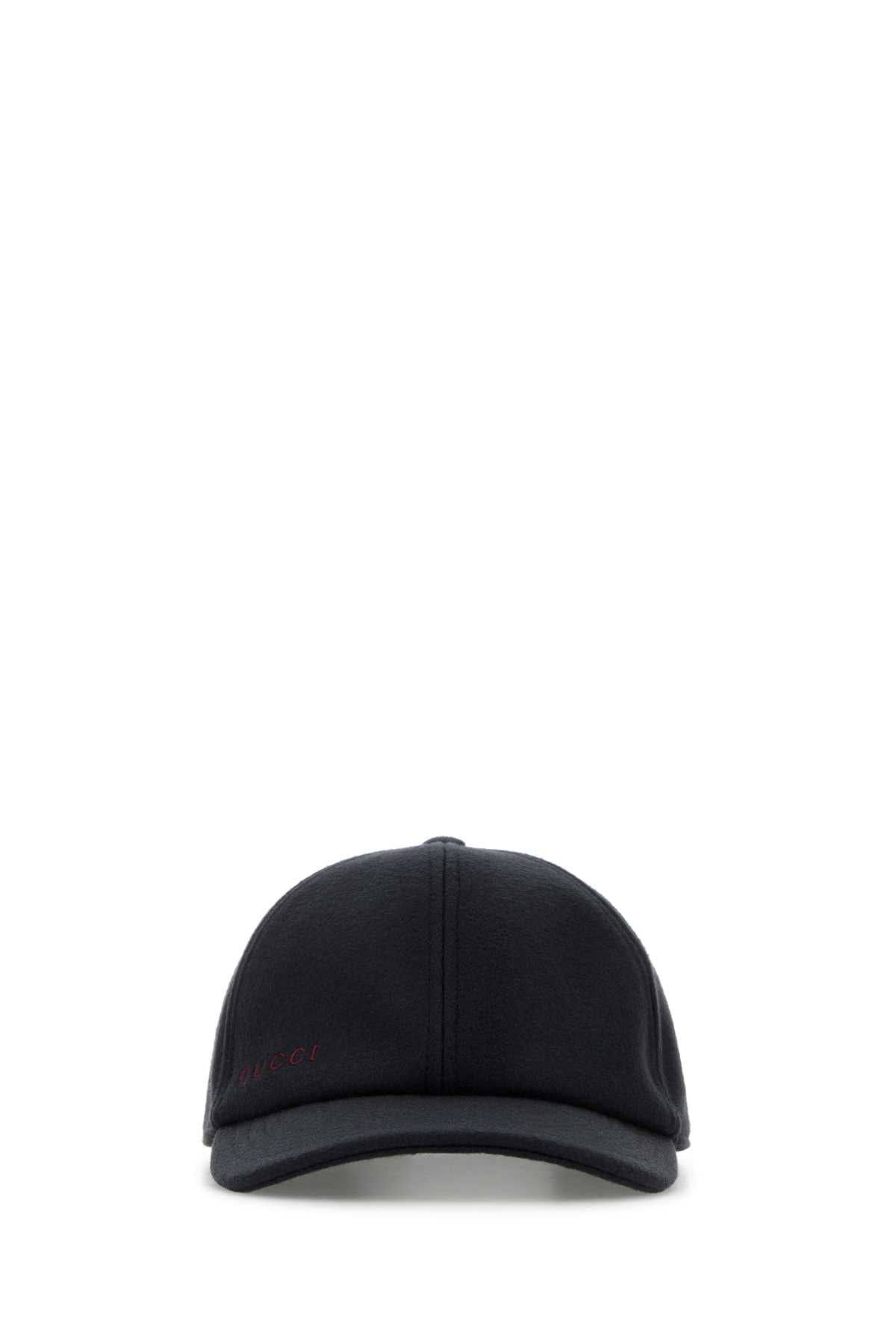 Gucci Men Navy Blue Wool Baseball Cap GUCCI