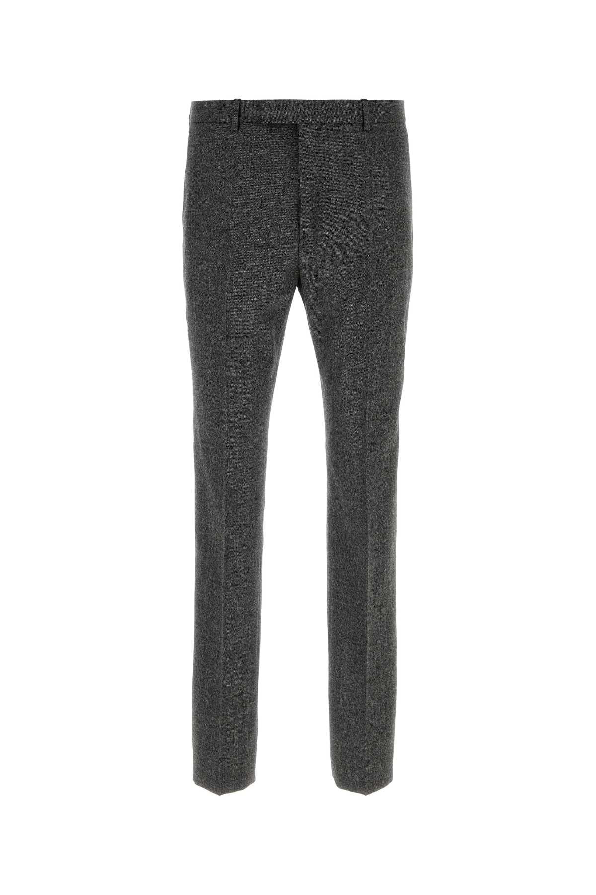 Gucci Men Melange Charcoal Wool Pant GUCCI