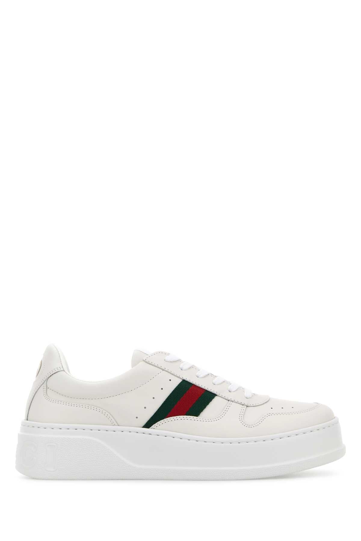 Gucci Women White Leather Sneakers GUCCI
