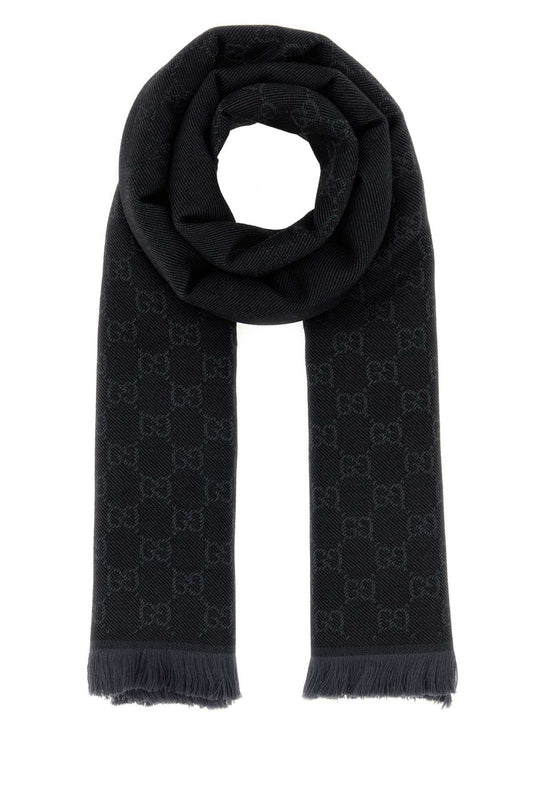 Gucci Women Embroidered Wool Scarf GUCCI