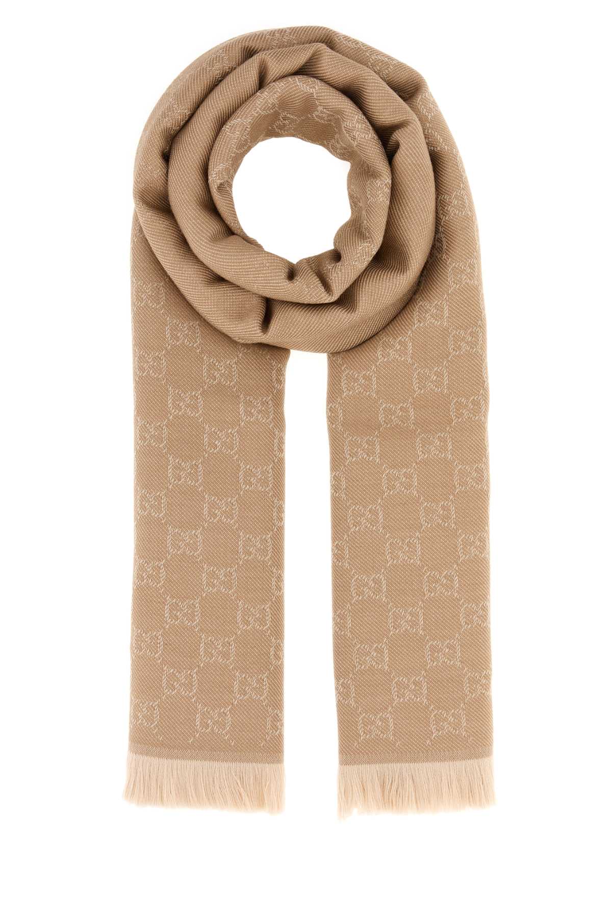 Gucci Women Embroidered Wool Scarf GUCCI
