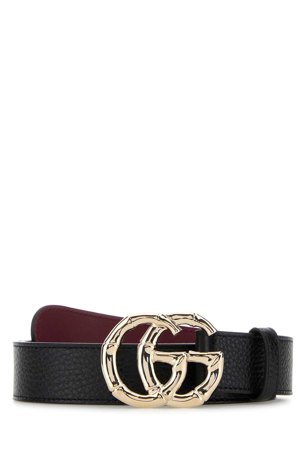 Gucci Women Black Leather Belt GUCCI