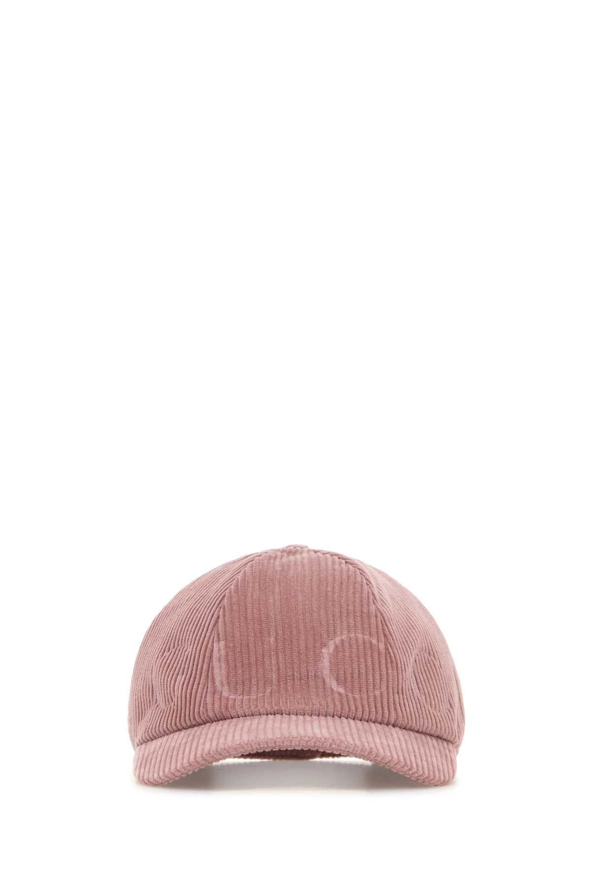 Gucci Women Pink Corduroy Baseball Cap GUCCI