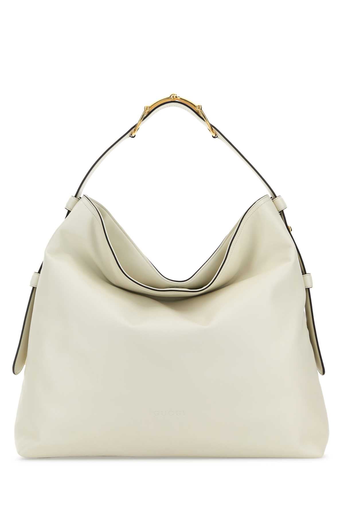 Gucci Women White Leather Large Gucci Beatrix Shopping Bag GUCCI