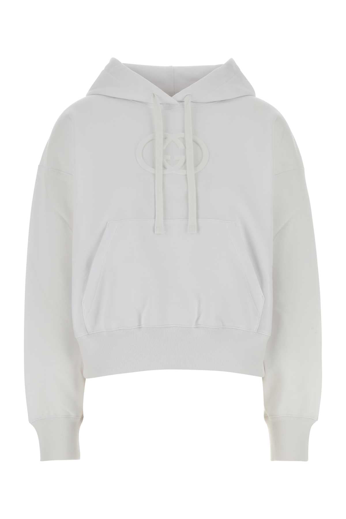 Gucci Women White Cotton Oversize Sweatshirt GUCCI