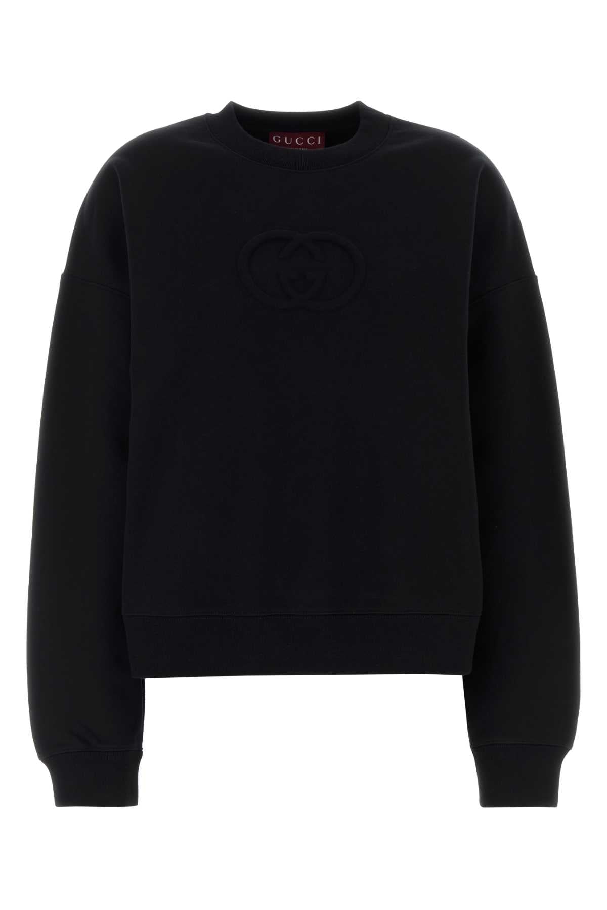 Gucci Women Black Cotton Oversize Sweatshirt GUCCI