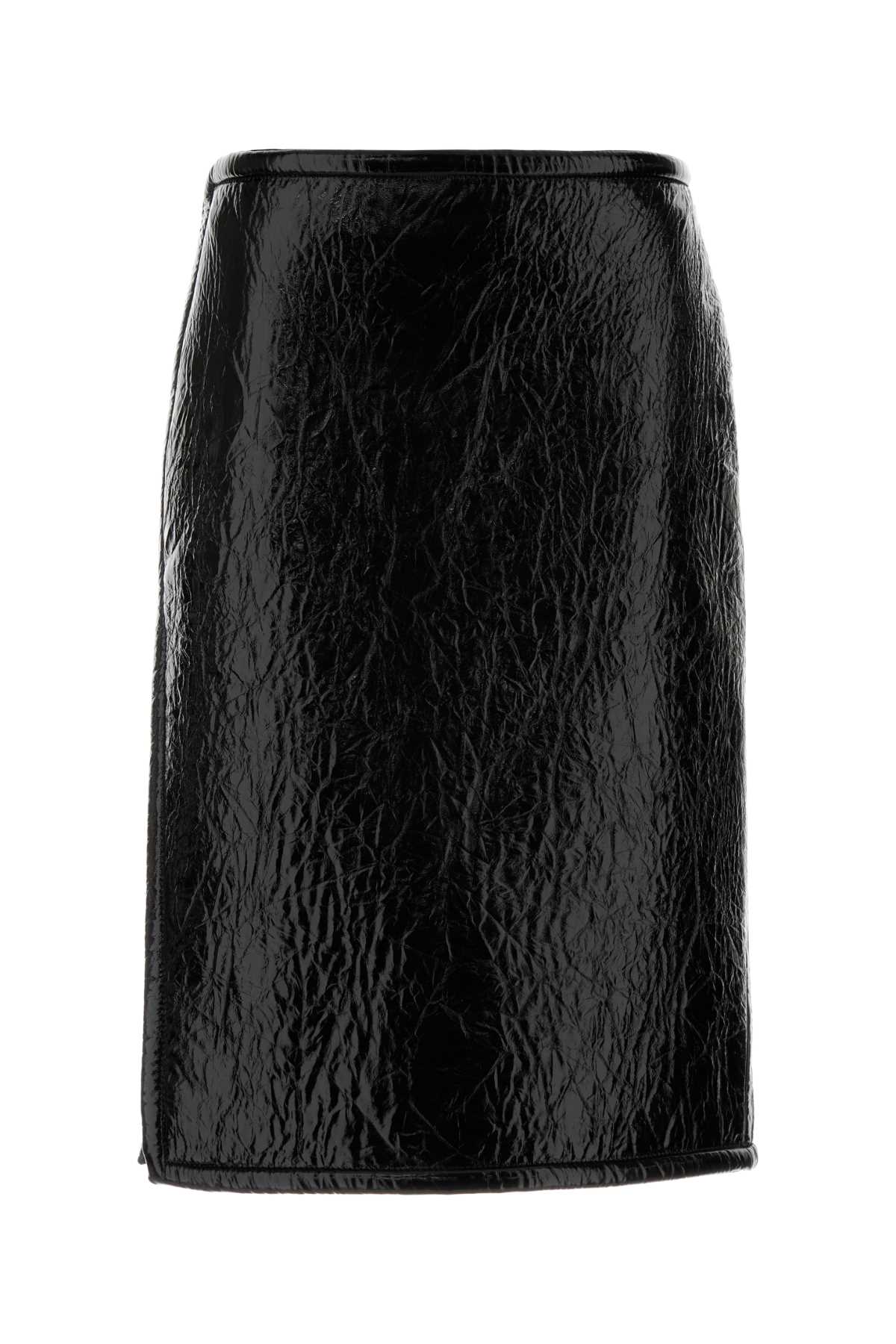 Gucci Women Black Leather Skirt GUCCI