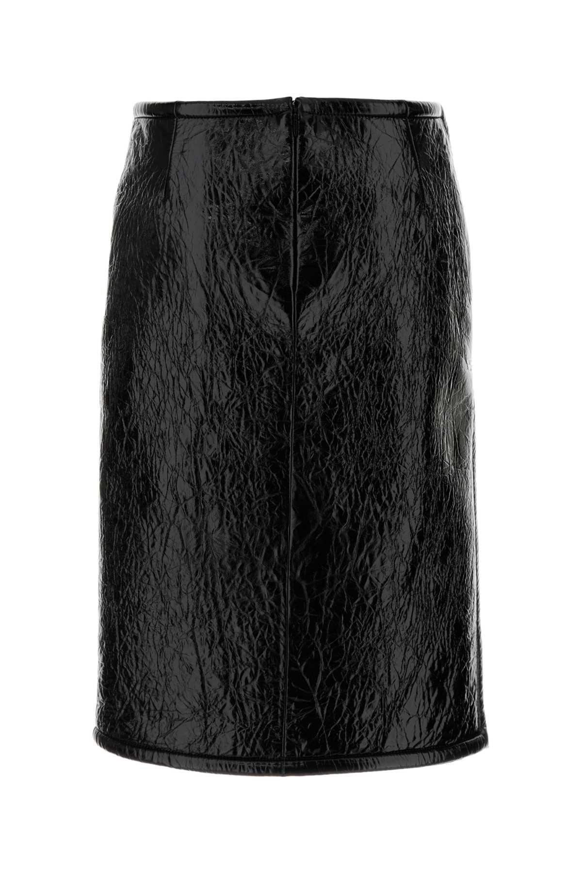 Gucci Women Black Leather Skirt GUCCI